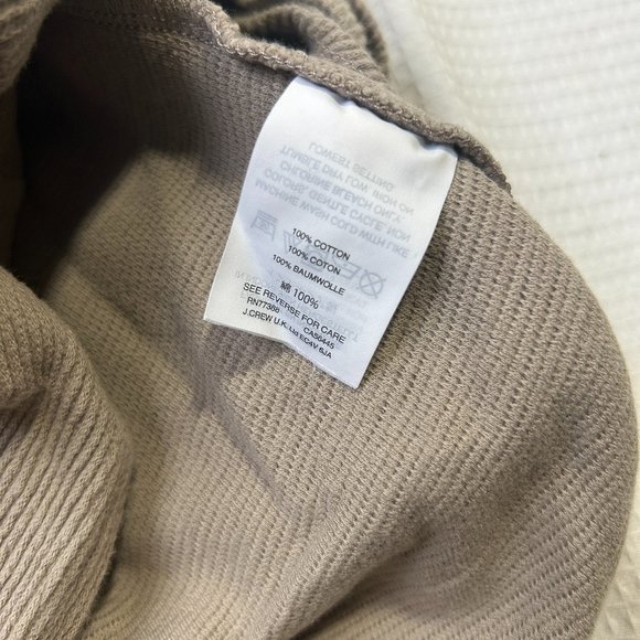 Madewell Tie Front Ribbed Crop Cotton Tank Top Beige Tan | Size Small - Picture 5 of 5